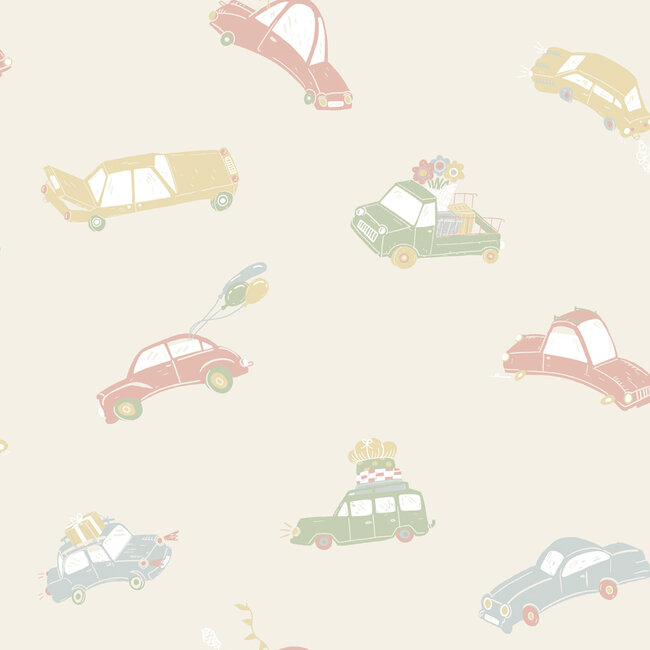 Dutch Wallcoverings Dutch Wallcoverings - FC Resan- Bilarna Pink - Vliesbehang - 10m x 53cm - 29011