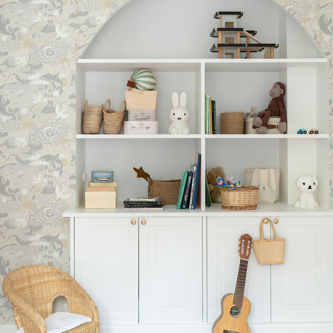 Dutch Wallcoverings Dutch Wallcoverings - FC Resan- Havet Beige grey - Vliesbehang - 10m x 53cm - 29016