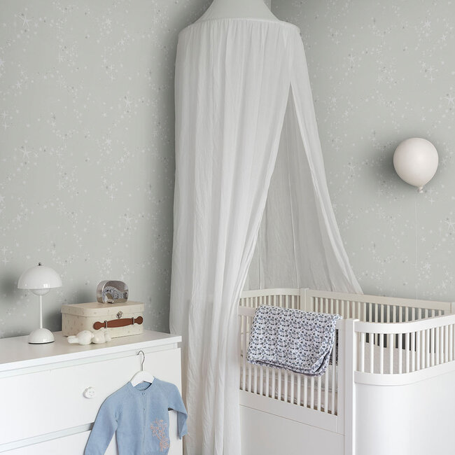 Dutch Wallcoverings Dutch Wallcoverings - FC Resan- Stjärnhimlen Gray - Vliesbehang - 10m x 53cm - 29019