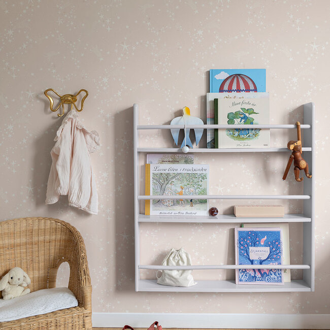 Dutch Wallcoverings Dutch Wallcoverings - FC Resan- Stjärnhimlen Pink - Vliesbehang - 10m x 53cm - 29020