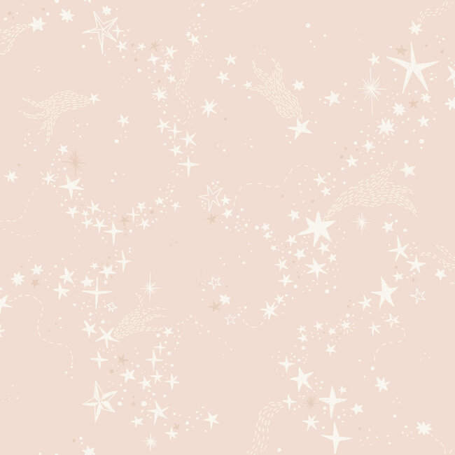 Dutch Wallcoverings Dutch Wallcoverings - FC Resan- Stjärnhimlen Pink - Vliesbehang - 10m x 53cm - 29020