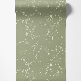 Dutch Wallcoverings Dutch Wallcoverings - FC Resan- Stjärnhimlen Green - 29022