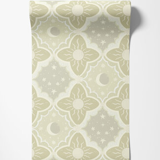 Dutch Wallcoverings Dutch Wallcoverings - FC Resan- Sol & Måne Green - 29033