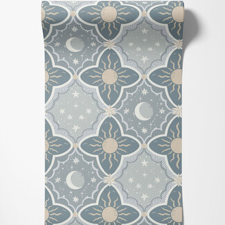 Dutch Wallcoverings Dutch Wallcoverings - FC Resan- Sol & Måne Blue - 29034