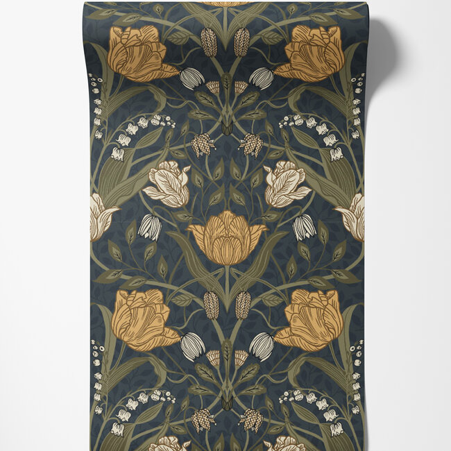 Dutch Wallcoverings Dutch Wallcoverings - FC Gronhaga- Filippa Blue - Vliesbehang - 10m x 53cm - 44106