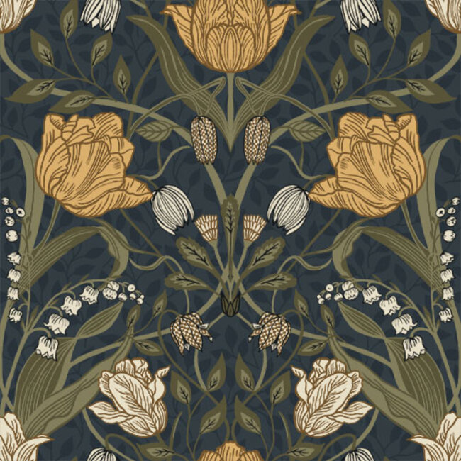 Dutch Wallcoverings Dutch Wallcoverings - FC Gronhaga- Filippa Blue - Vliesbehang - 10m x 53cm - 44106