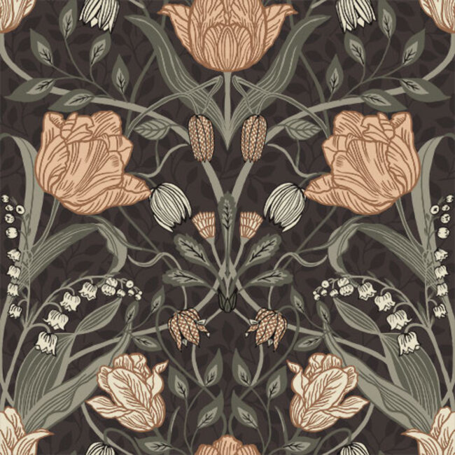 Dutch Wallcoverings Dutch Wallcoverings - FC Gronhaga- Filippa Brown - Vliesbehang - 10m x 53cm - 44107