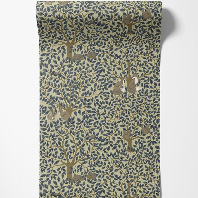 Dutch Wallcoverings Dutch Wallcoverings - FC Gronhaga- Per Blue - Vliesbehang - 10m x 53cm - 44113