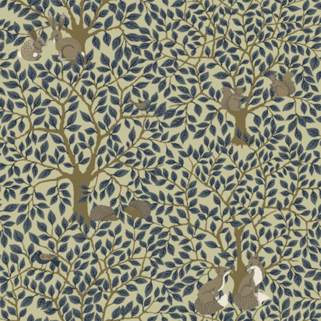 Dutch Wallcoverings Dutch Wallcoverings - FC Gronhaga- Per Blue - Vliesbehang - 10m x 53cm - 44113