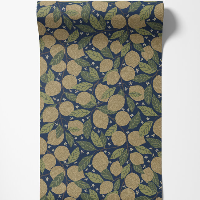 Dutch Wallcoverings Dutch Wallcoverings - FC Gronhaga- Lemona Blue - Vliesbehang - 10m x 53cm - 44118