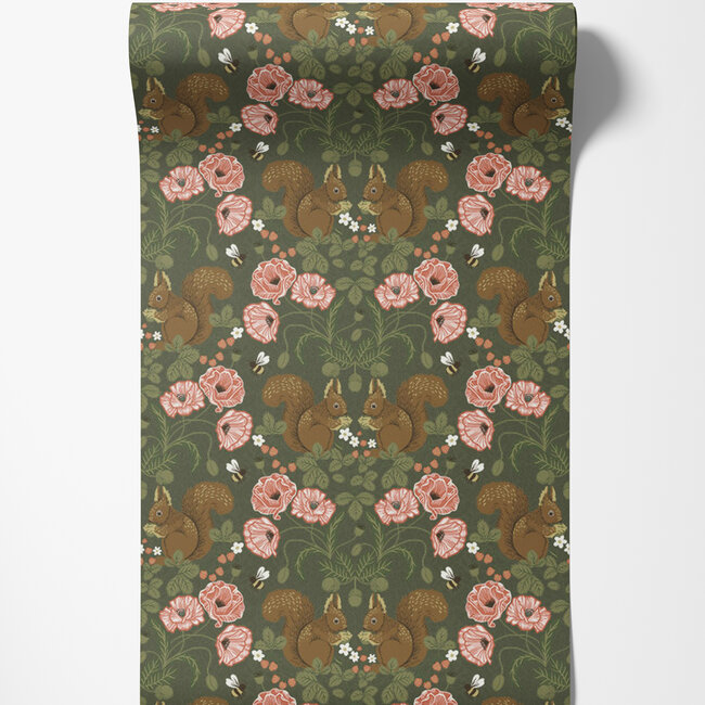 Dutch Wallcoverings Dutch Wallcoverings - FC Gronhaga- Kurre Green - Vliesbehang - 10m x 53cm - 44124