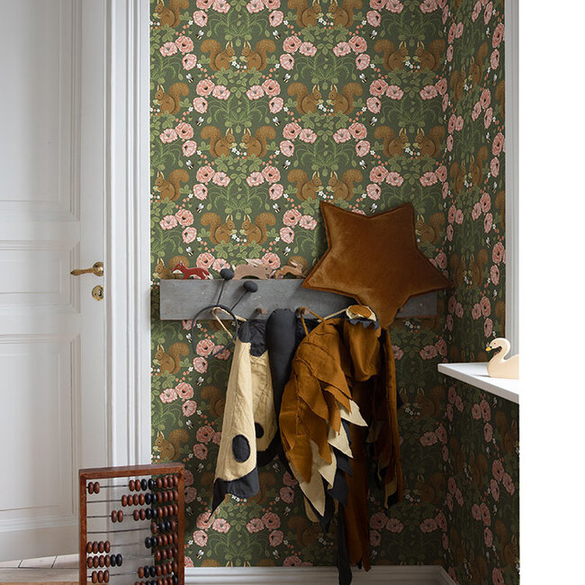 Dutch Wallcoverings Dutch Wallcoverings - FC Gronhaga- Kurre Green - Vliesbehang - 10m x 53cm - 44124