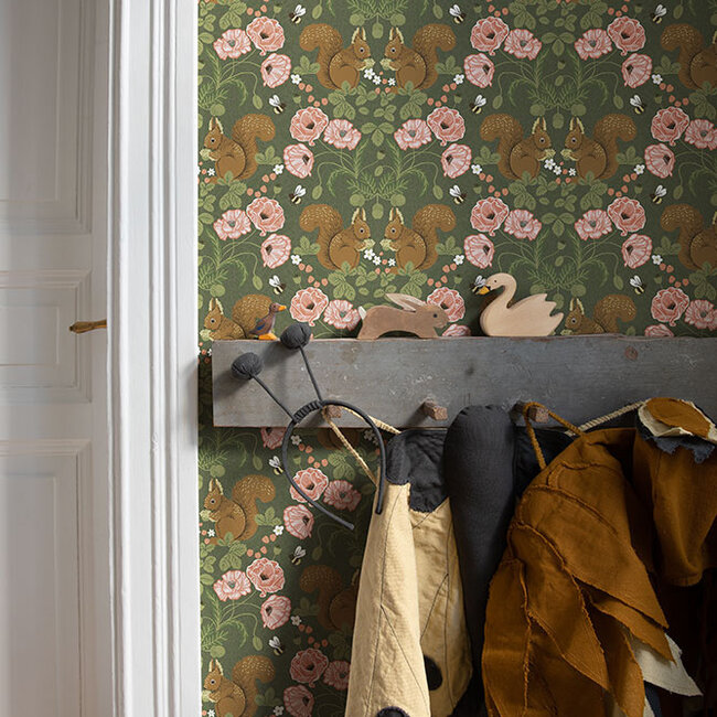 Dutch Wallcoverings Dutch Wallcoverings - FC Gronhaga- Kurre Green - Vliesbehang - 10m x 53cm - 44124