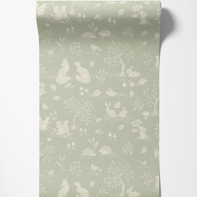 Dutch Wallcoverings Dutch Wallcoverings - FC Gronhaga- Ivar Light green - Vliesbehang - 10m x 53cm - 44130
