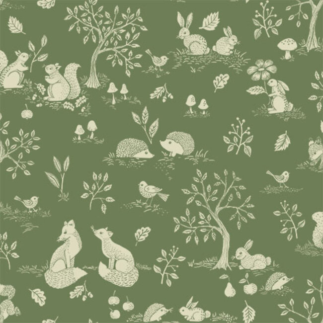 Dutch Wallcoverings Dutch Wallcoverings - FC Gronhaga- Ivar Green - Vliesbehang - 10m x 53cm - 44131