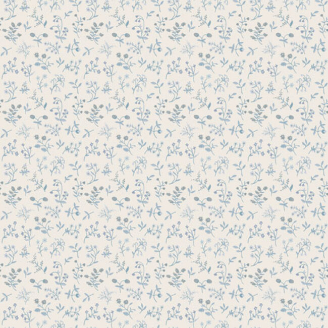 Dutch Wallcoverings Dutch Wallcoverings - FC Havsblick- Josefin Blue - Vliesbehang - 10m x 53cm - 39003