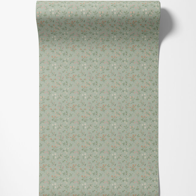 Dutch Wallcoverings Dutch Wallcoverings - FC Havsblick- Josefin Green - Vliesbehang - 10m x 53cm - 39004