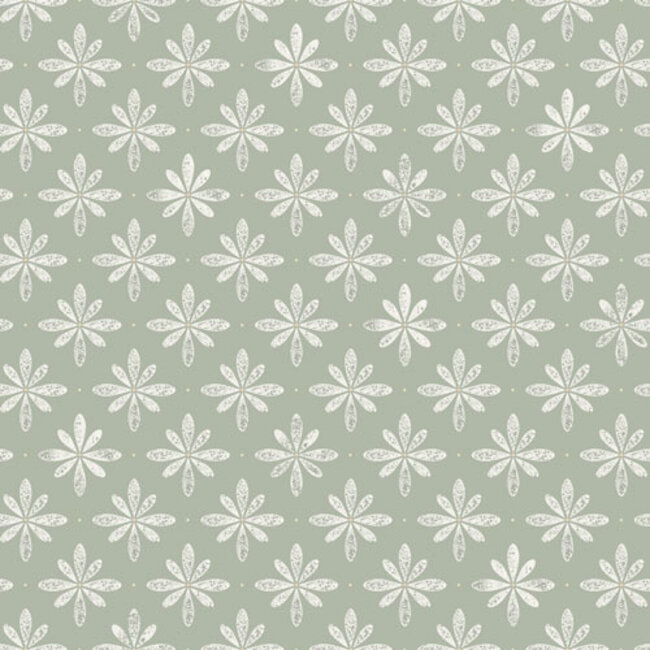 Dutch Wallcoverings Dutch Wallcoverings - FC Havsblick- Flora Light green - Vliesbehang - 10m x 53cm - 39009
