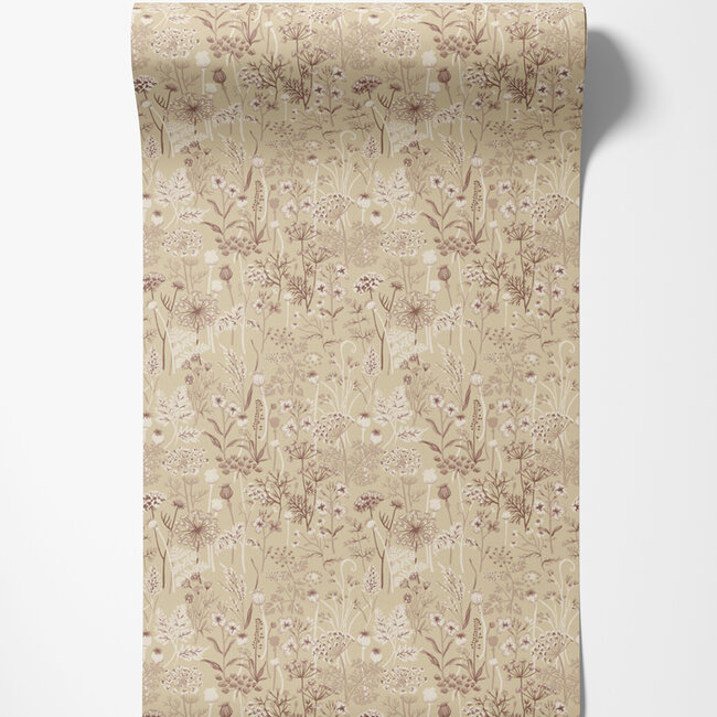 Dutch Wallcoverings Dutch Wallcoverings - FC Havsblick- Dara Old rose - Vliesbehang - 10m x 53cm - 39020