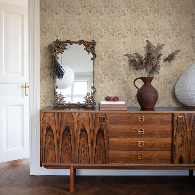 Dutch Wallcoverings Dutch Wallcoverings - FC Havsblick- Dara Old rose - Vliesbehang - 10m x 53cm - 39020