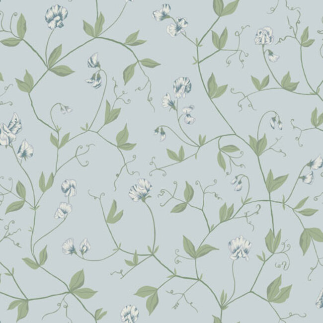 Dutch Wallcoverings Dutch Wallcoverings - FC Havsblick- Juliet Blue - Vliesbehang - 10m x 53cm - 39033