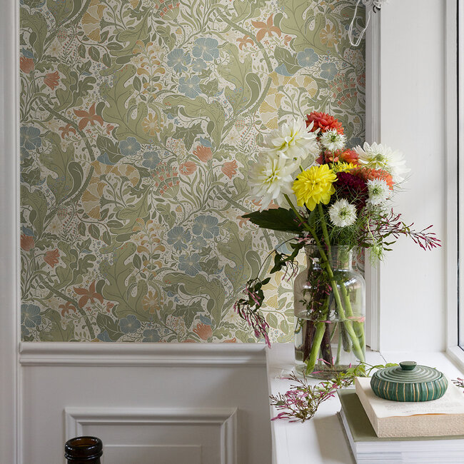 Dutch Wallcoverings Dutch Wallcoverings - FC Hjärterum- Elise beige - Vliesbehang - 10m x 53cm - 83101