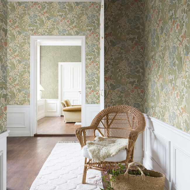 Dutch Wallcoverings Dutch Wallcoverings - FC Hjärterum- Elise beige - Vliesbehang - 10m x 53cm - 83101