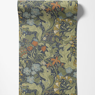 Dutch Wallcoverings Dutch Wallcoverings - FC Hjärterum- Elise donkerblauw - 83102