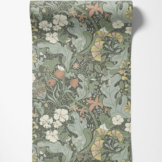 Dutch Wallcoverings Dutch Wallcoverings - FC Hjärterum- Elise groen - 83103