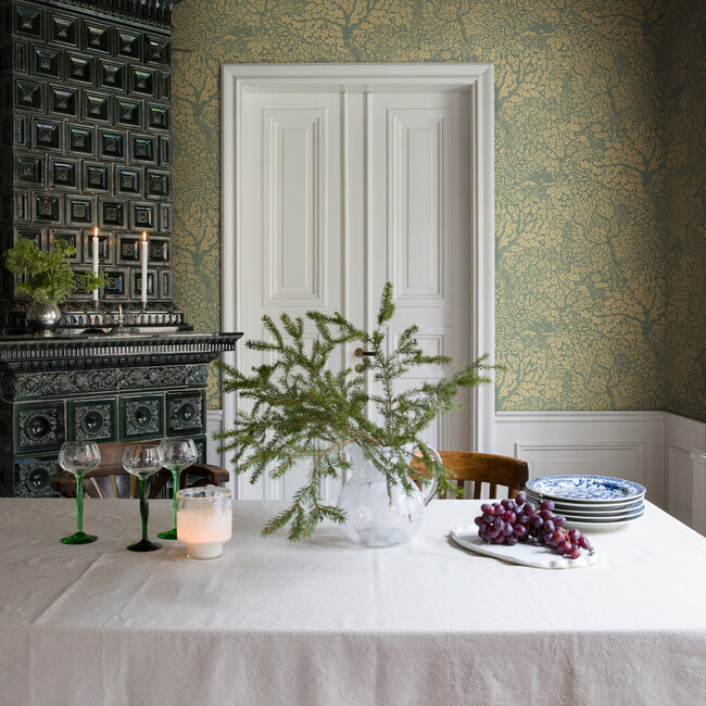 Dutch Wallcoverings Dutch Wallcoverings - FC Hjärterum- Olle groen - Vliesbehang - 10m x 53cm - 83107