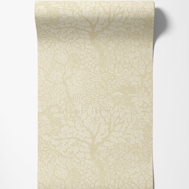 Dutch Wallcoverings Dutch Wallcoverings - FC Hjärterum- Olle beige - Vliesbehang - 10m x 53cm - 83109