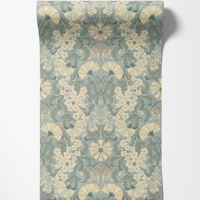 Dutch Wallcoverings Dutch Wallcoverings - FC Hjärterum- Öjvind lichtblauw - Vliesbehang - 10m x 53cm - 83115