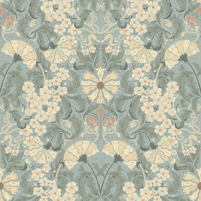 Dutch Wallcoverings Dutch Wallcoverings - FC Hjärterum- Öjvind lichtblauw - Vliesbehang - 10m x 53cm - 83115