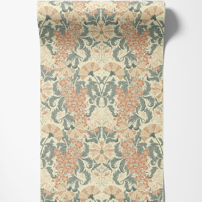 Dutch Wallcoverings Dutch Wallcoverings - FC Hjärterum- Öjvind beige - Vliesbehang - 10m x 53cm - 83116