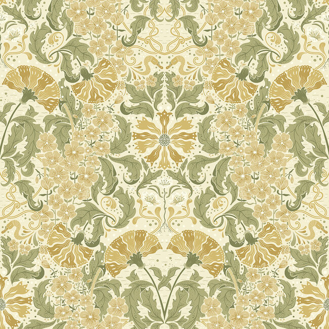 Dutch Wallcoverings Dutch Wallcoverings - FC Hjärterum- Öjvind beige - Vliesbehang - 10m x 53cm - 83117