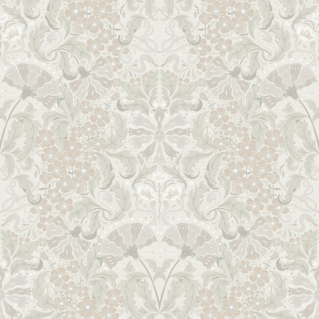 Dutch Wallcoverings Dutch Wallcoverings - FC Hjärterum- Öjvind wit - Vliesbehang - 10m x 53cm - 83118