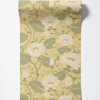 Dutch Wallcoverings Dutch Wallcoverings - FC Hjärterum- Eva lichtgeel - 83123