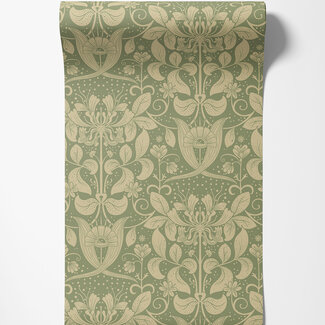 Dutch Wallcoverings Dutch Wallcoverings - FC Hjärterum- Berit groen - 83126