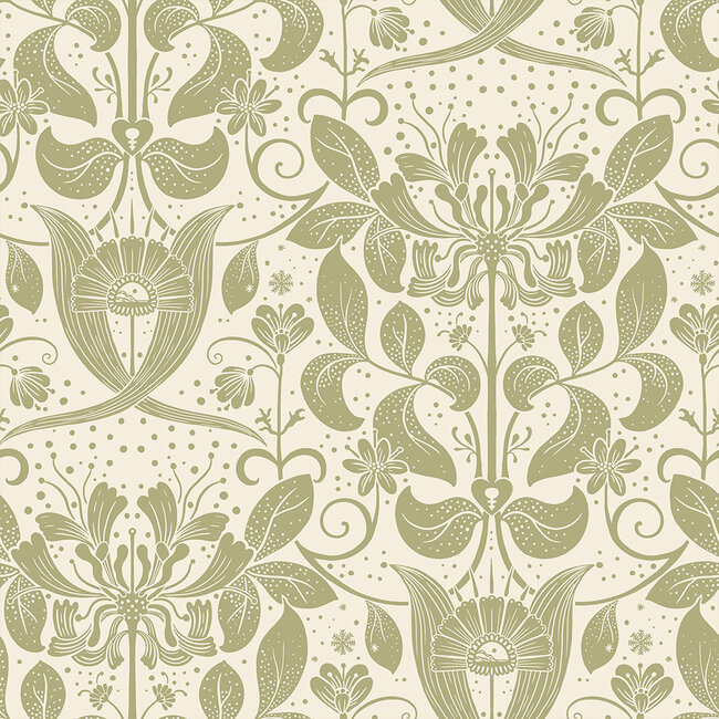 Dutch Wallcoverings Dutch Wallcoverings - FC Hjärterum- Berit beige - Vliesbehang - 10m x 53cm - 83127