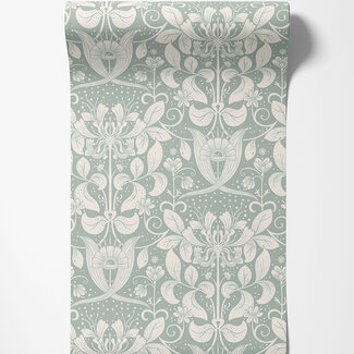 Dutch Wallcoverings Dutch Wallcoverings - FC Hjärterum- Berit lichtblauw - 83129