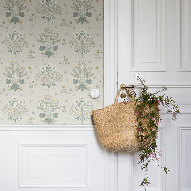 Dutch Wallcoverings Dutch Wallcoverings - FC Hjärterum- Edla wit - Vliesbehang - 10m x 53cm - 83131