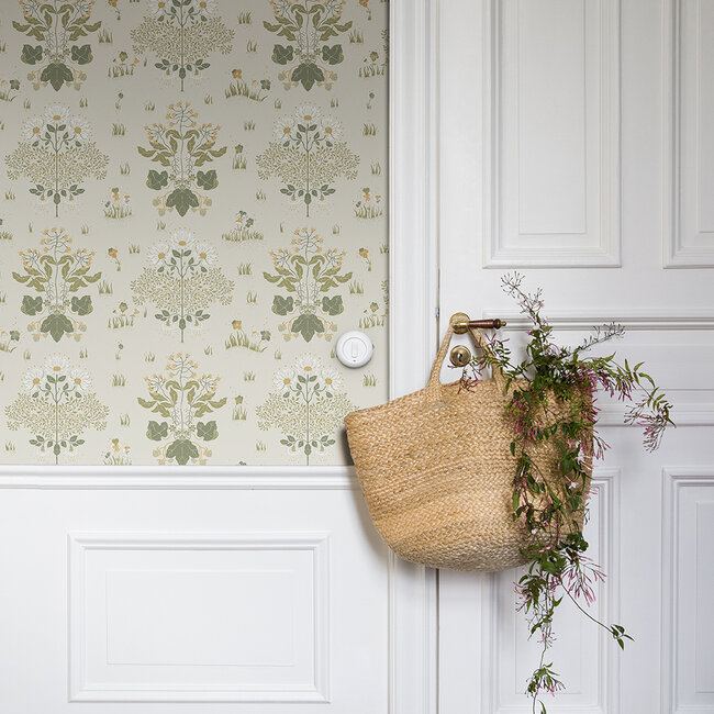 Dutch Wallcoverings Dutch Wallcoverings - FC Hjärterum- Edla wit - Vliesbehang - 10m x 53cm - 83133