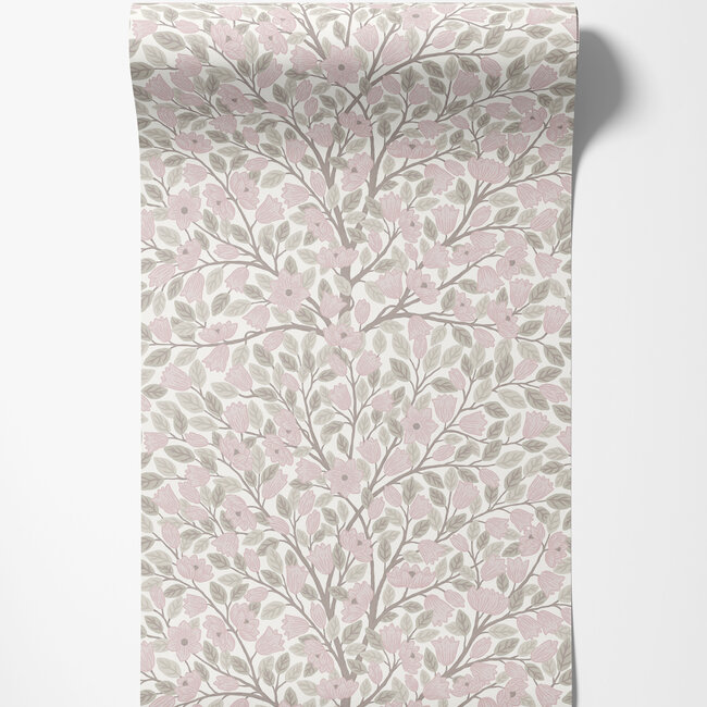 Dutch Wallcoverings Dutch Wallcoverings - FC Klara & Tove- Magnolia Pink - Vliesbehang - 10m x 53cm - 26007