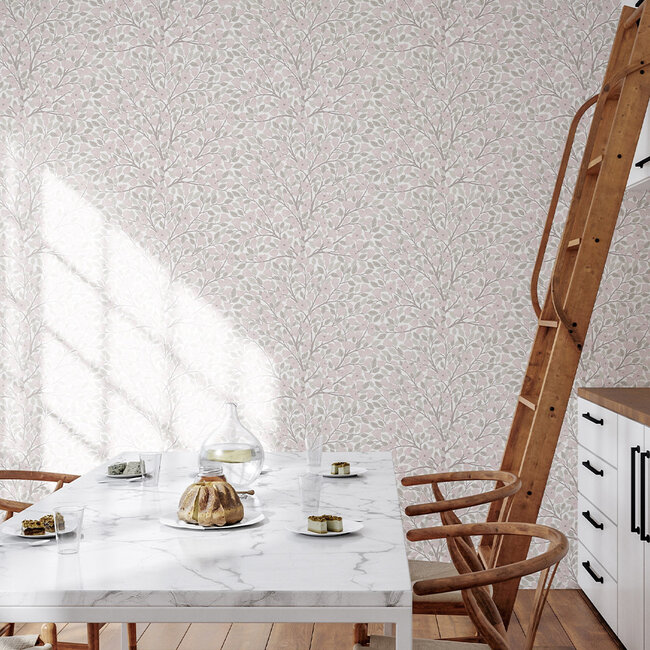 Dutch Wallcoverings Dutch Wallcoverings - FC Klara & Tove- Magnolia Pink - Vliesbehang - 10m x 53cm - 26007