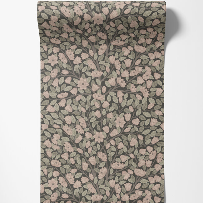 Dutch Wallcoverings Dutch Wallcoverings - FC Klara & Tove- Magnolia Dark pink - Vliesbehang - 10m x 53cm - 26009