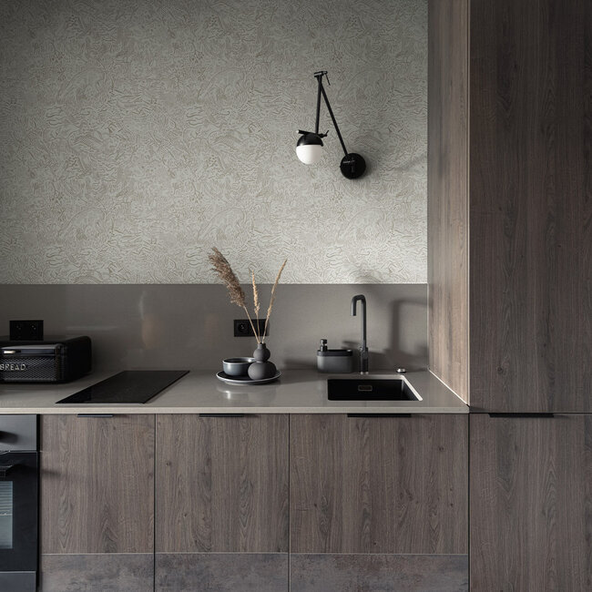 Dutch Wallcoverings Dutch Wallcoverings - FC Klara & Tove- Landskapsdjur White - Vliesbehang - 10m x 53cm - 26021