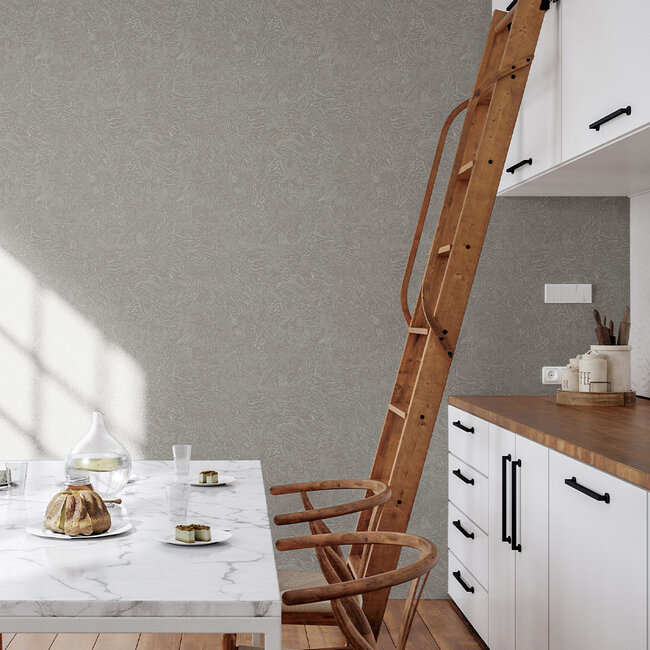 Dutch Wallcoverings Dutch Wallcoverings - FC Klara & Tove- Landskapsdjur Grey - Vliesbehang - 10m x 53cm - 26022