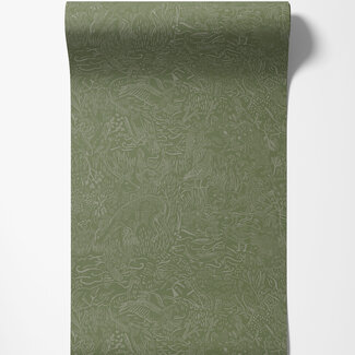 Dutch Wallcoverings Dutch Wallcoverings - FC Klara & Tove- Landskapsdjur Green - 26023