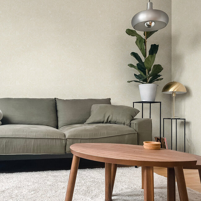 Dutch Wallcoverings Dutch Wallcoverings - FC Klara & Tove- Landskapsdjur Yellow - Vliesbehang - 10m x 53cm - 26030