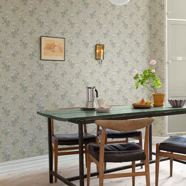 Dutch Wallcoverings Dutch Wallcoverings - FC Langenas- Kaprifol Blue - Vliesbehang - 10m x 53cm - 12308